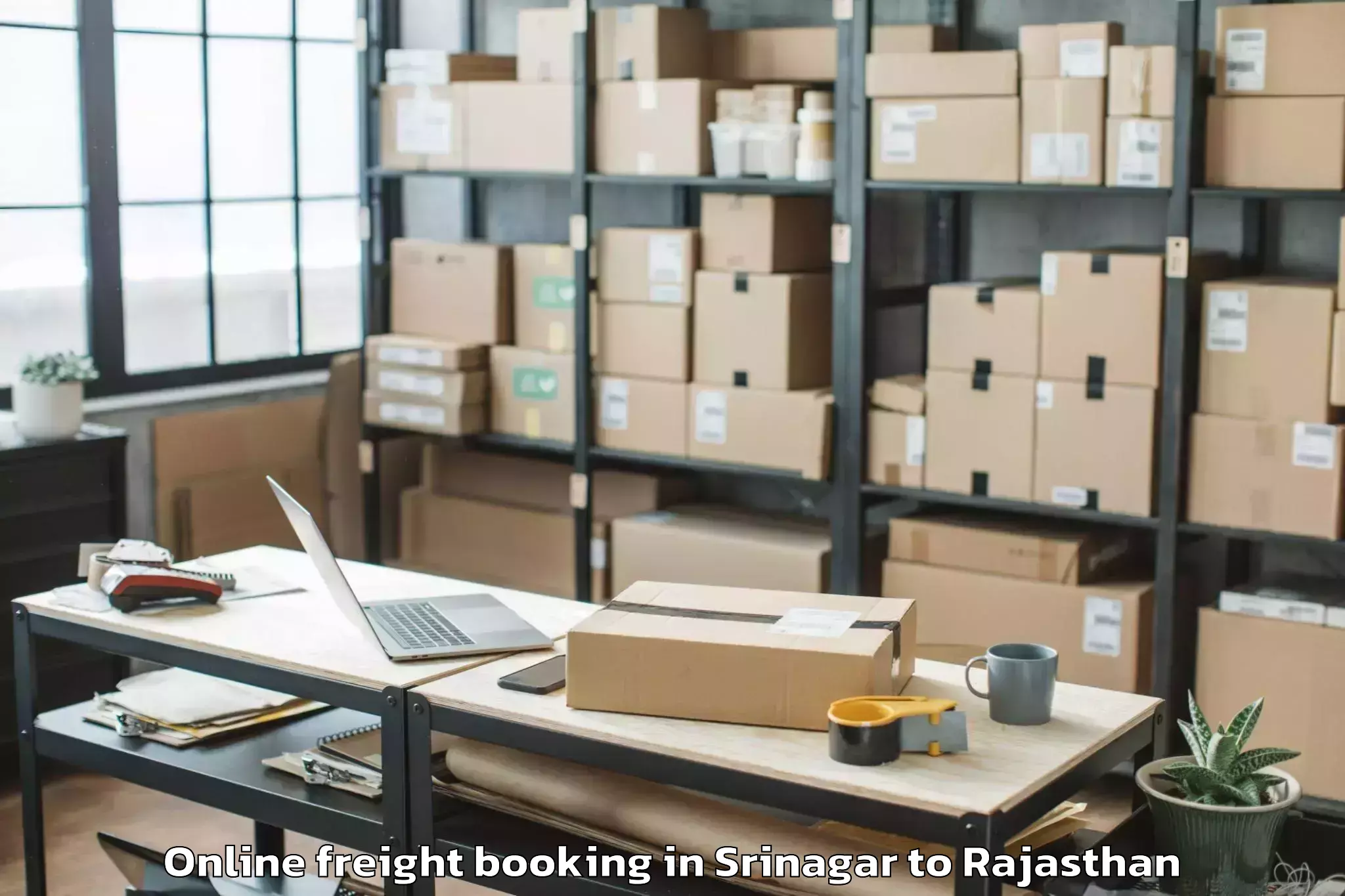 Trusted Srinagar to Takhatgarh Online Freight Booking